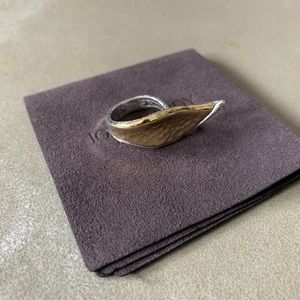 John Hardy Leaf ring (silver + 18k yellow gold)